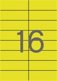 Etikett, 105x37 mm, színes, APLI, sárga, 1600 etikett/csomag